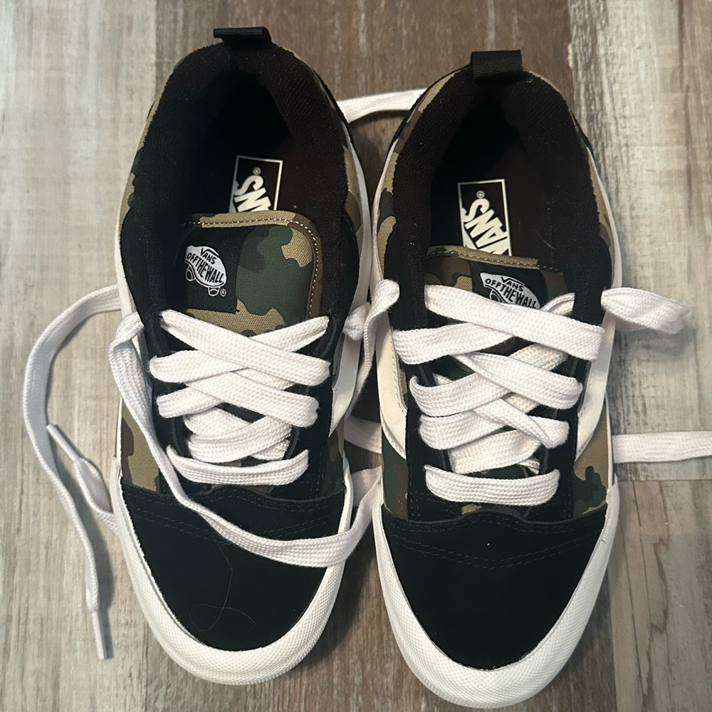 Vans Camouflage Sneakers with White Laces NWOT